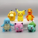 6-Piece Pokémon Premium Action Figure Set - Classic Collectible Toys (Charmander, Pikachu, Squirtle, Bulbasaur, Jigglypuff, Psyduck)
