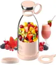 Portable Bottle Juicer, Portable juicer, Portable Mini Blender with 350ml Glass Jar, Pink, Mini juicer, Bottle juicer,Juice Maker, Fruit Juicer Machine Electric